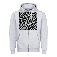 Heather Grey Zebra Seamless Pattern, Zipper Hoodie - BundleAndBundleShop
