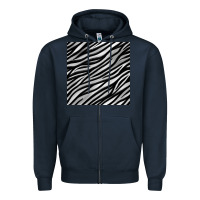Navy Zebra Seamless Pattern, Zipper Hoodie - BundleAndBundleShop