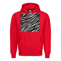 Red Zebra Seamless Pattern, Zipper Hoodie - BundleAndBundleShop