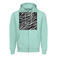 Seafoam Zebra Seamless Pattern, Zipper Hoodie - BundleAndBundleShop