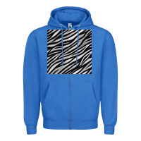 True Royal Zebra Seamless Pattern, Zipper Hoodie - BundleAndBundleShop