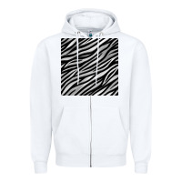 White Zebra Seamless Pattern, Zipper Hoodie - BundleAndBundleShop