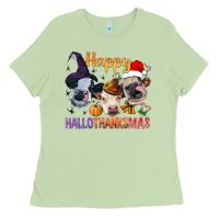 Matcha Happy Hallothanksmas Cows Ladies Tee - BundleAndBundleShop