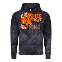 Cloud Black Her fight is our fight Kidney Cancer orange ribbon Vintage Hoodie - NancyCooperArtShop