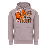 Vintage Zinc Her fight is our fight Kidney Cancer orange ribbon Vintage Hoodie - NancyCooperArtShop