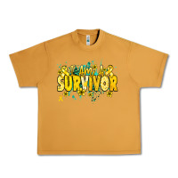 Peanut Butter I am a survivor yellow ribbon Urban Heavy Tee - NancyCooperArtShop