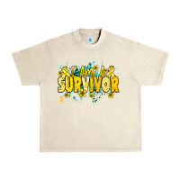 Sandshell I am a survivor yellow ribbon Urban Heavy Tee - NancyCooperArtShop