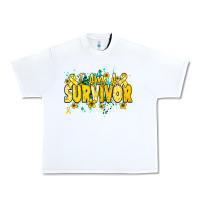 White I am a survivor yellow ribbon Urban Heavy Tee - NancyCooperArtShop