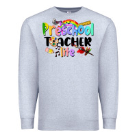 Heather Grey Preschool Teacher Life Premium Sweatshirt - LillyAllenDesigns