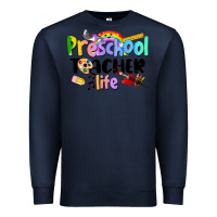 Navy Preschool Teacher Life Premium Sweatshirt - LillyAllenDesigns