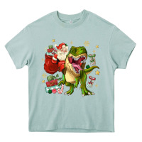 Arona Christmas dinosaur Heavy Core Tee - MaliasSmallBusiness