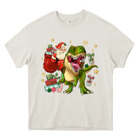 Christmas Dinosaur Heavy Core Tee | Teevron