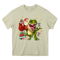 Mossy Christmas dinosaur Heavy Core Tee - MaliasSmallBusiness