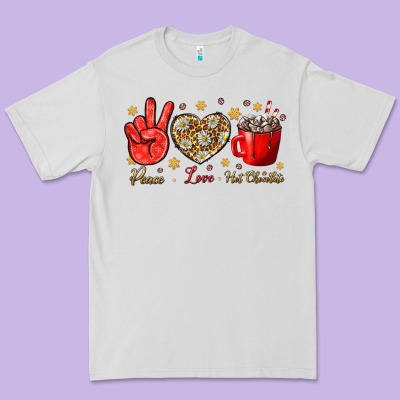 Peace Love Hot Chocolate Premium Tee Designed By Bundleandbundleshop
