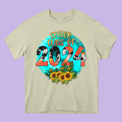 Class Of 2024 Senior Heavy Core Tee Designed By Jahusdesignshop