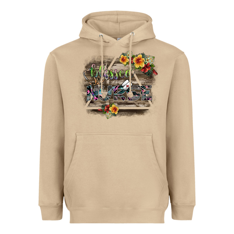 Blessed Nurse Heavyweight Hoodie by SublimationCraftShop | Teevron