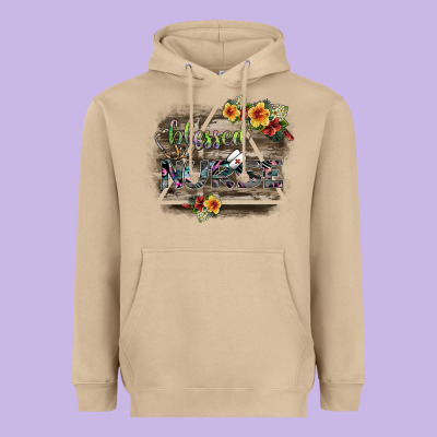 Blessed Nurse Heavyweight Hoodie Designed By Sublimationcraftshop