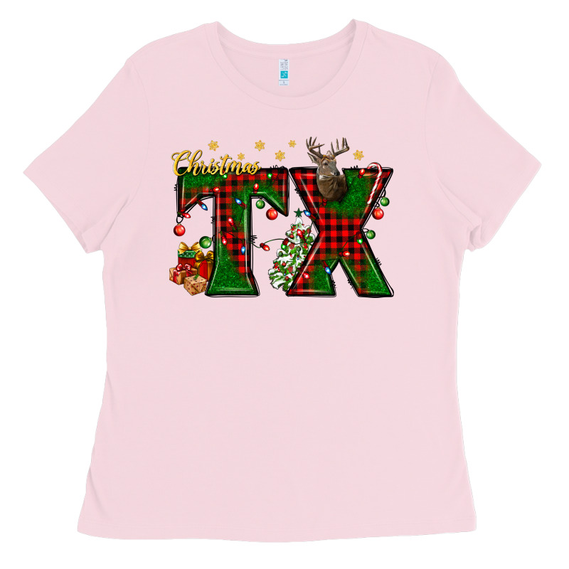 Christmas Texas With Deer Ladies Tee by BundleAndBundleShop | Teevron