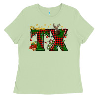 Matcha Christmas Texas With Deer Ladies Tee - BundleAndBundleShop