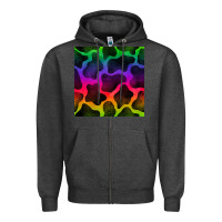 Charcoal Heather colorful cow seamless pattern Zipper Hoodie - BundleAndBundleShop