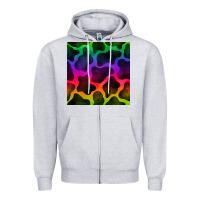 Heather Grey colorful cow seamless pattern Zipper Hoodie - BundleAndBundleShop