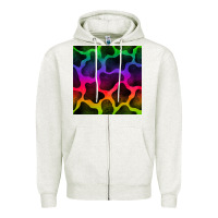 Oatmeal Heather colorful cow seamless pattern Zipper Hoodie - BundleAndBundleShop