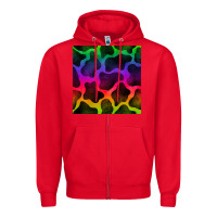 Red colorful cow seamless pattern Zipper Hoodie - BundleAndBundleShop