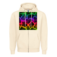 Sandshell colorful cow seamless pattern Zipper Hoodie - BundleAndBundleShop