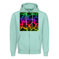 Seafoam colorful cow seamless pattern Zipper Hoodie - BundleAndBundleShop