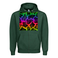 Sports Green colorful cow seamless pattern Zipper Hoodie - BundleAndBundleShop