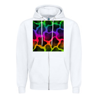 White colorful cow seamless pattern Zipper Hoodie - BundleAndBundleShop