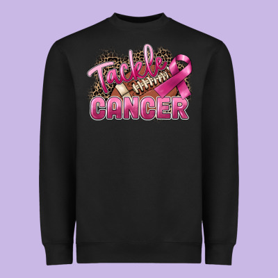 Tackle Cancer Football Heavyweight Sweatshirt Designed By Fadigitalartstudio