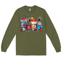 Army Green Lacrosse coffee cups Long Sleeve Tee - HowdyJamesFarm