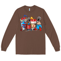 Chestnut Lacrosse coffee cups Long Sleeve Tee - HowdyJamesFarm