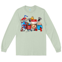 Matcha Lacrosse coffee cups Long Sleeve Tee - HowdyJamesFarm