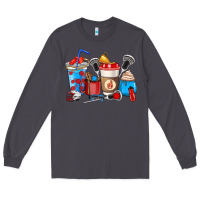 Smoke Lacrosse coffee cups Long Sleeve Tee - HowdyJamesFarm