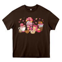 Chocolate Brown mexican pan dulce coffee cups Heavy Core Tee - MaliasSmallBusiness