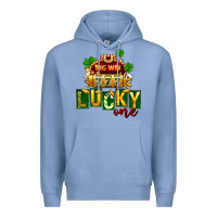Colony Blue St Patricks Lucky One Premium Hoodie - FaDigitalArtStudio