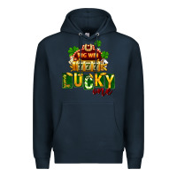 Navy St Patricks Lucky One Premium Hoodie - FaDigitalArtStudio
