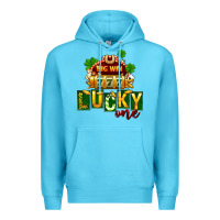 Ocean Blue St Patricks Lucky One Premium Hoodie - FaDigitalArtStudio