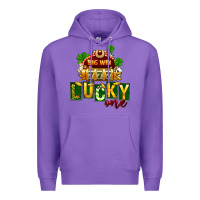 Purple St Patricks Lucky One Premium Hoodie - FaDigitalArtStudio