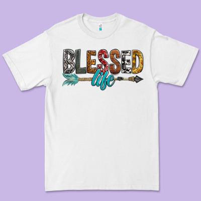 Blessed Life Premium Tee Designed By Bundleandbundleshop