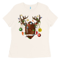 Bone American Football Horn Christmas Ladies Tee - BundleAndBundleShop