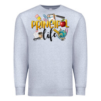 Heather Grey Principal Life Premium Sweatshirt - LillyAllenDesigns