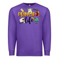 Purple Principal Life Premium Sweatshirt - LillyAllenDesigns