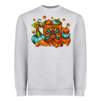 Heather Grey Thanksgiving Coffee Mug Heavyweight Sweatshirt - FaDigitalArtStudio