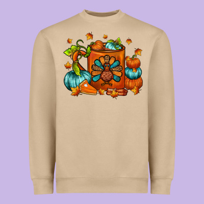 Thanksgiving Coffee Mug Heavyweight Sweatshirt Designed By Fadigitalartstudio
