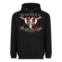 Black all you need is love baseball Heavyweight Hoodie - CowhideDigitalArt