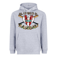 Heather Grey all you need is love baseball Heavyweight Hoodie - CowhideDigitalArt
