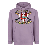 Lavender all you need is love baseball Heavyweight Hoodie - CowhideDigitalArt